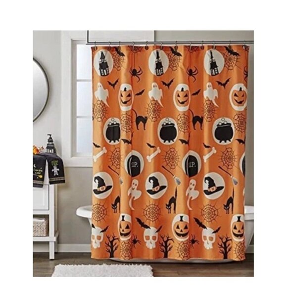 Halloween Shower Curtain. SKL Fashions. Spooky Good Time. 70x72 New - Picture 1 of 3